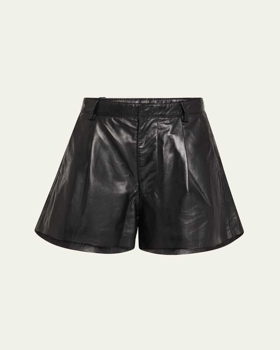 Loose Leather Shorts